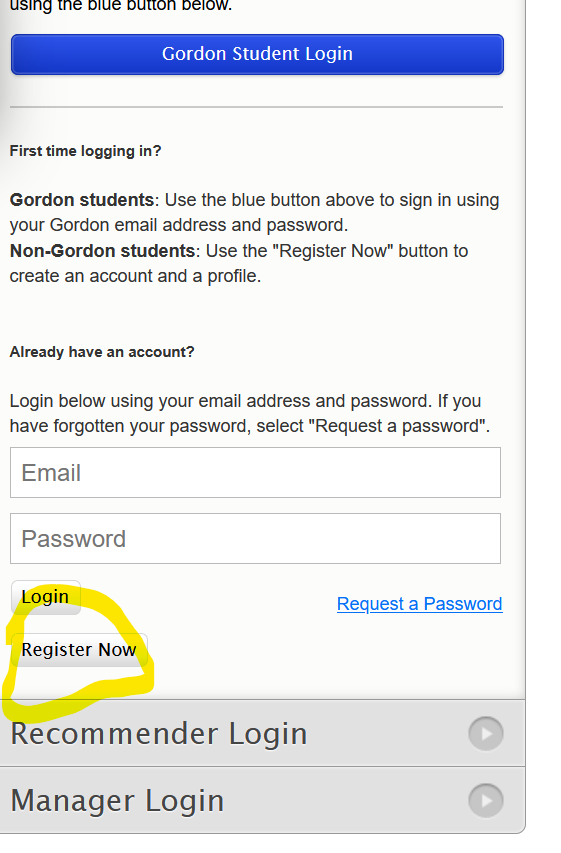 Indicating where to sign in